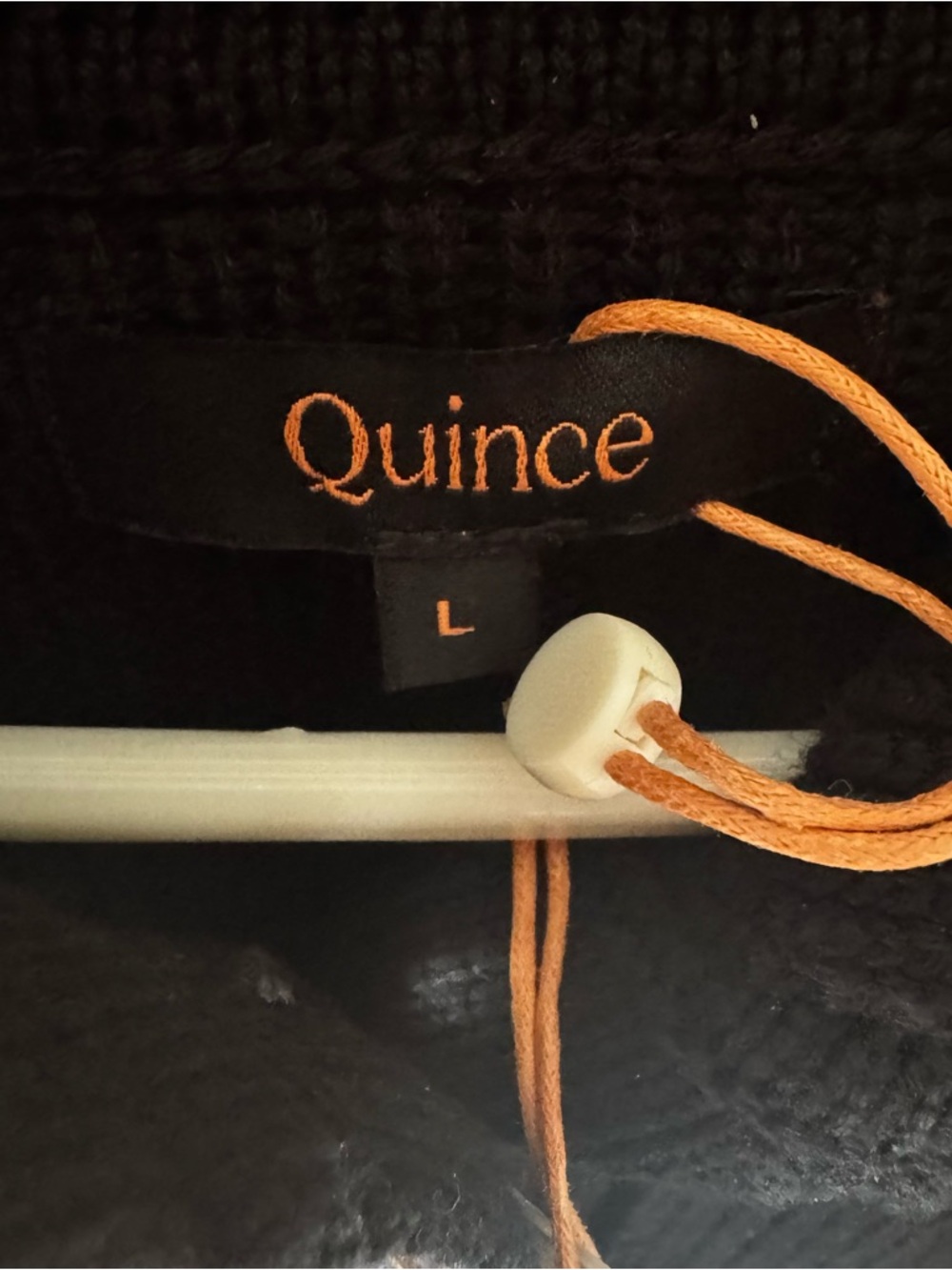 Quince Black Button-Front Ribbed Collared Sweater - Picture 5 of 11